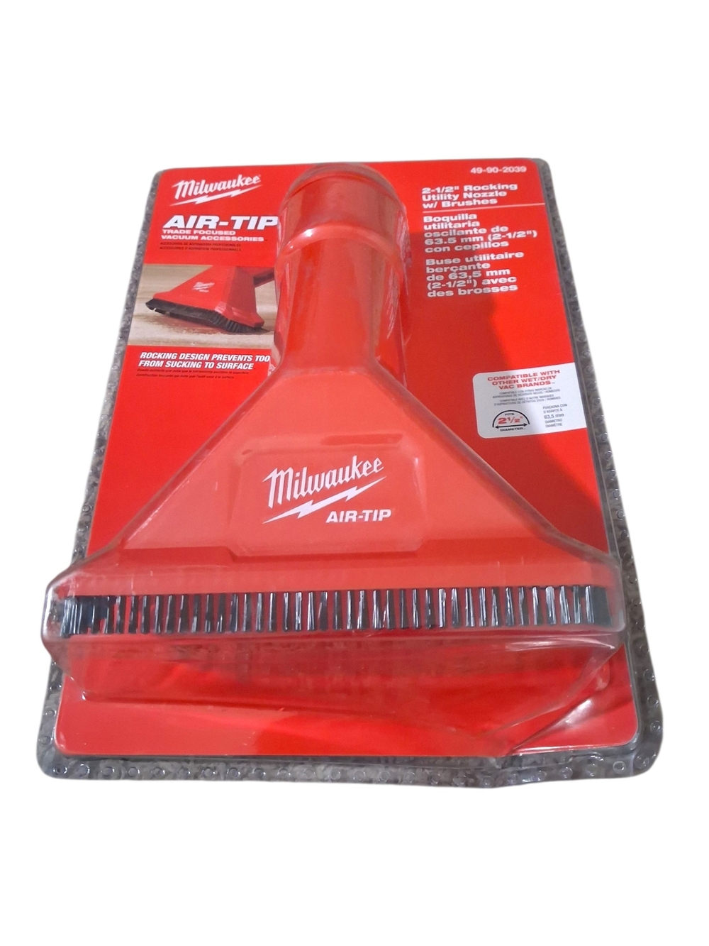 Milwaukee Air-Tip Red Vacuum Accessory Nozzle